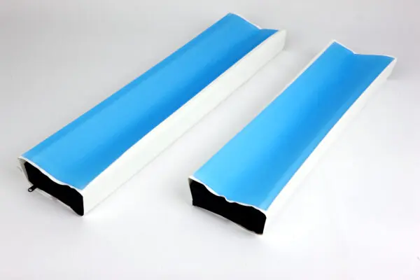 A blue and white color arm Support Gel Positioners