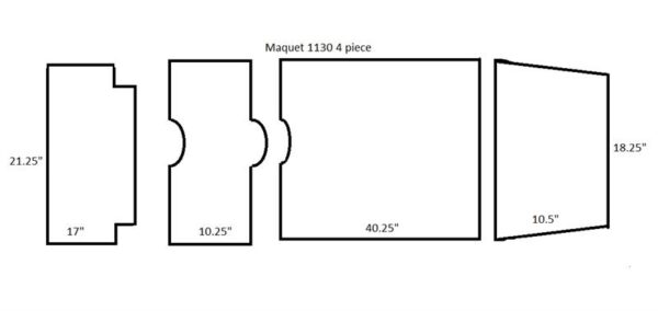 Four different color Standard Series Surgical Table Pad Sets