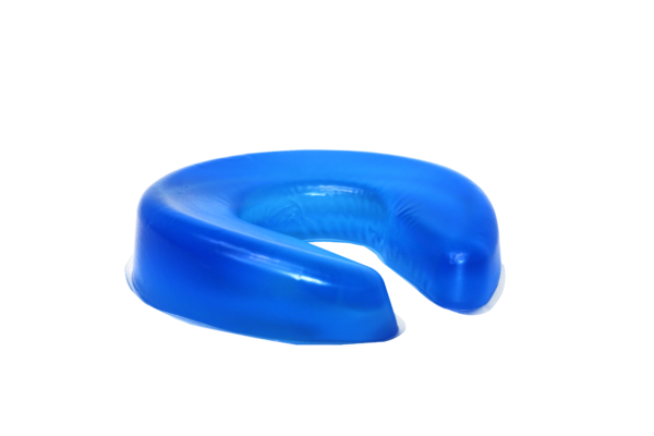 A blue Open Head Ring with Cut kept with a transparent background